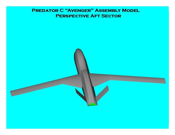 3d c avenger uav assembly - Predator C Avenger UAV Assembly by RodgerSaintJohn